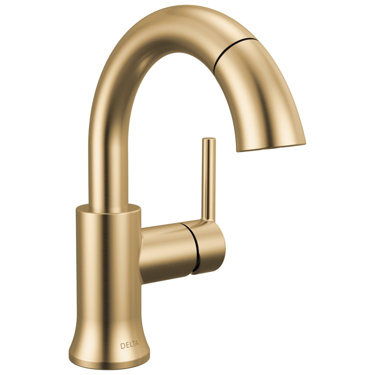 Lavatory Faucet Trinsic 1 Lever ADA WaterSense/CALGreen Champagne Bronze 1.2 Gallons per Minute Deck Fixed Metal Pop-Up 1/3 Hole MagnaTite Docking