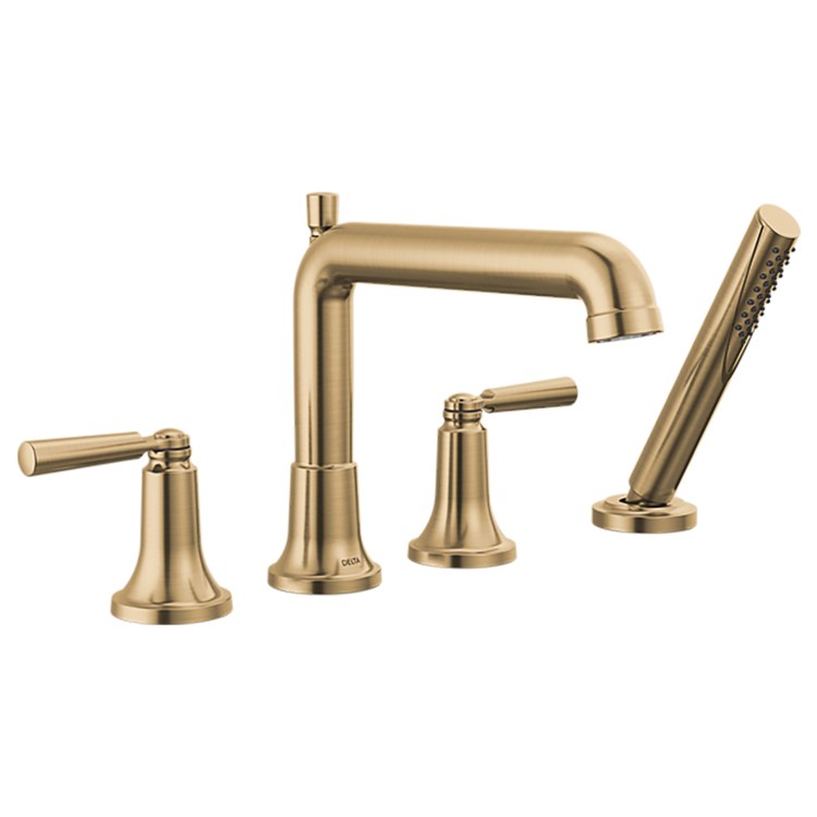 Tub Trim Saylor Deck Mount 2 Lever Brilliance Champagne Bronze WaterSense ADA 18 Gallons per Minute - Image 1