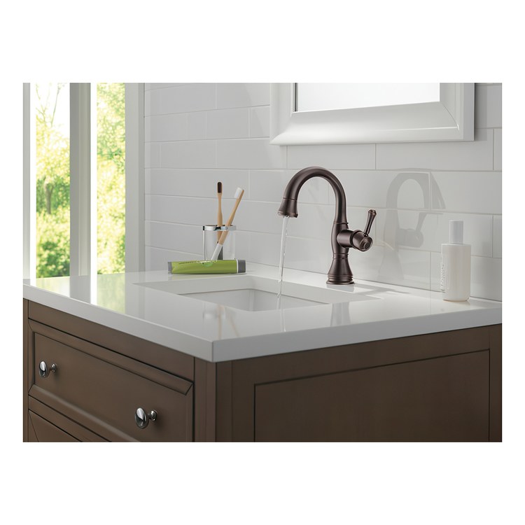 Lavatory Faucet Cassidy 1 Lever ADA WaterSense Venetian Bronze 1.2 Gallons per Minute Deck Arc Metal Pop-Up 1 Hole MagnaTite - Image 3