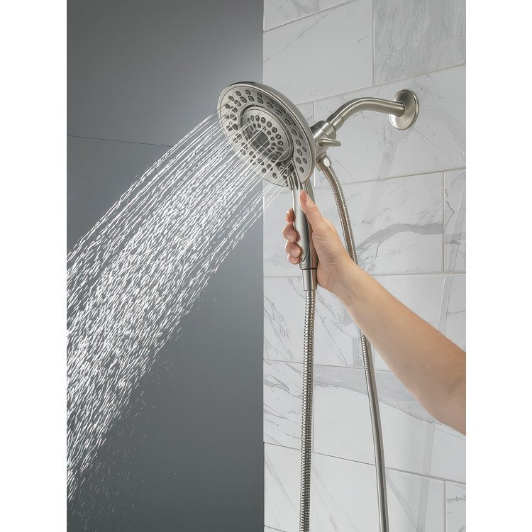 Handshower/Showerhead Combination Universal Lumicoat Stainless In2ition 5 Setting Two in One - Image 2