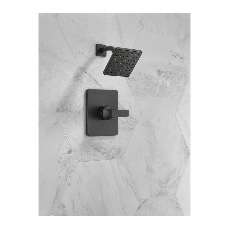 Shower Trim Velum 14 Series Monitor 1 Lever Matte Black ADA 1.75 Gallons per Minute - Image 3