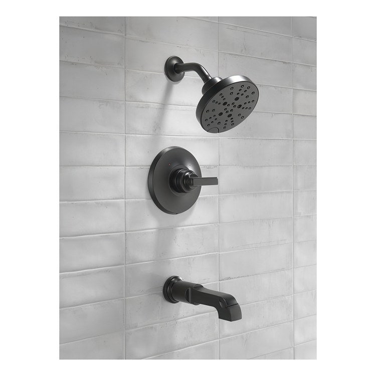 Tub and Shower Trim Monitor Tetra 14 Series 1 Lever Matte Black WaterSense ADA 1.75 Gallons per Minute - Image 2