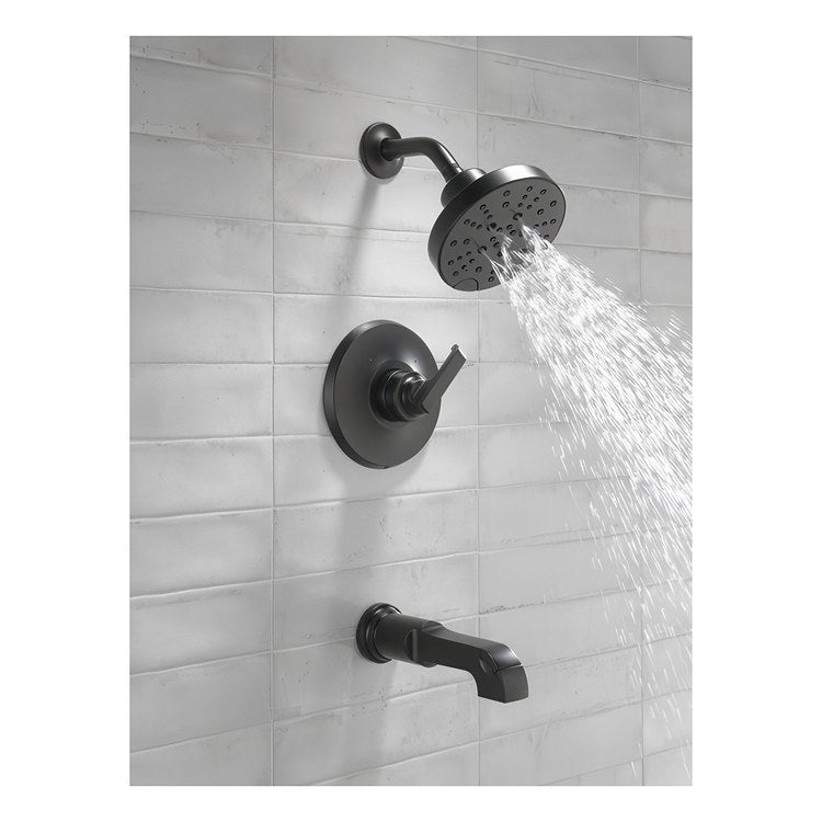 Tub and Shower Trim Monitor Tetra 14 Series 1 Lever Matte Black WaterSense ADA 1.75 Gallons per Minute - Image 3