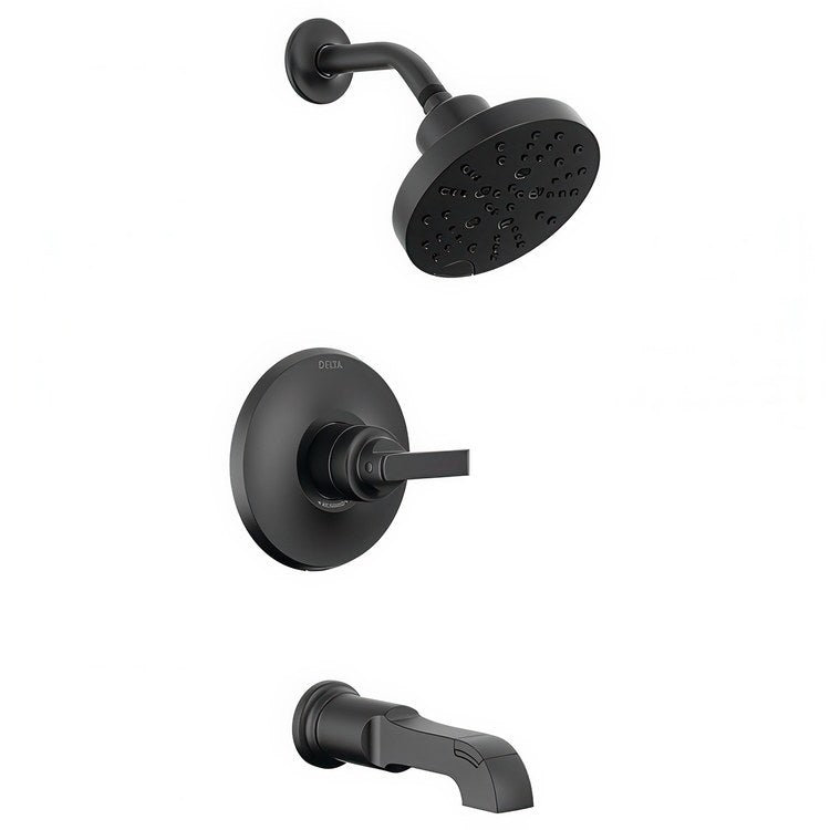 Tub and Shower Trim Monitor Tetra 14 Series 1 Lever Matte Black WaterSense ADA 1.75 Gallons per Minute - Image 1