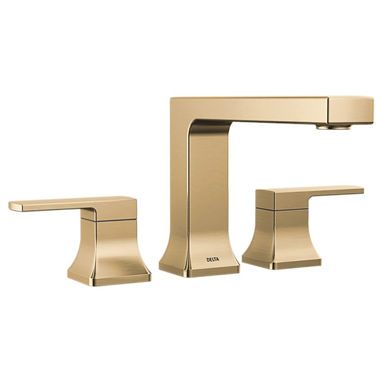 Roman Tub Trim Velum 2 Lever Brilliance Champagne Bronze ADA 10 to 16 Inch Spread 3 Hole 18 Gallons per Minute - Image 1