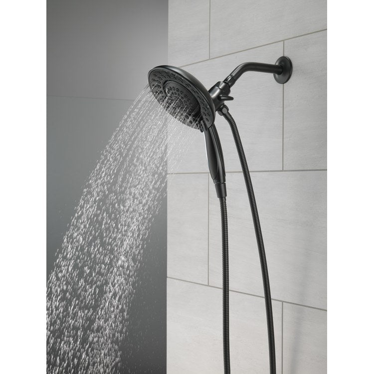 Handshower Combination Universal Showering In2ition 2-In-1 5 Functions Matte Black 6-13/16 Inch 2.5 Gallons per Minute - Image 2