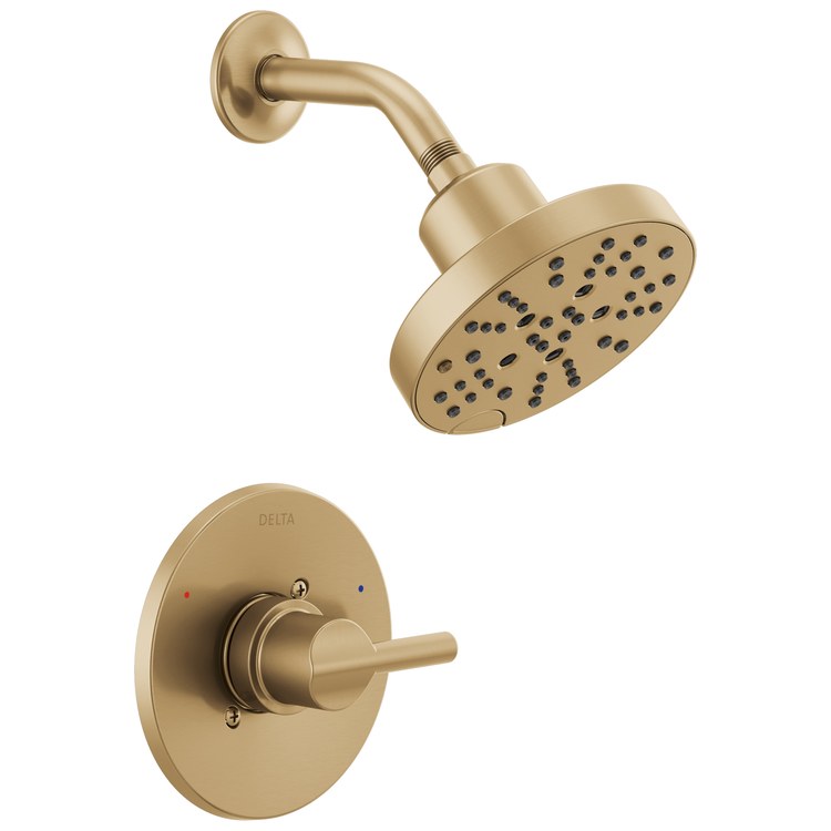 Shower Trim Nicoli Monitor 14 H2Okinetic 1 Lever Brilliance Champagne Bronze WaterSense ADA 1.75 Gallons per Minute 5 Function - Image 1