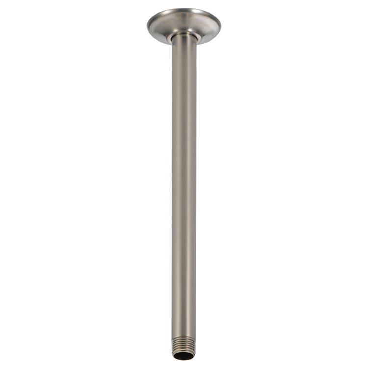 Shower Arm Universal Showering Components with Flange Chrome 14 Inch 1/2IN MNPT Stainless Steel Ceiling Mount - Image 1