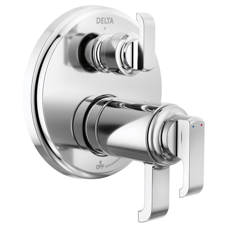 Diverter Trim Tetra 17T Series Tempassure Thermostatic Integrated 3 Functions Lumicoat Chrome 3 Lever ADA for Rough-In Valve R22000 Not Included - Image 1