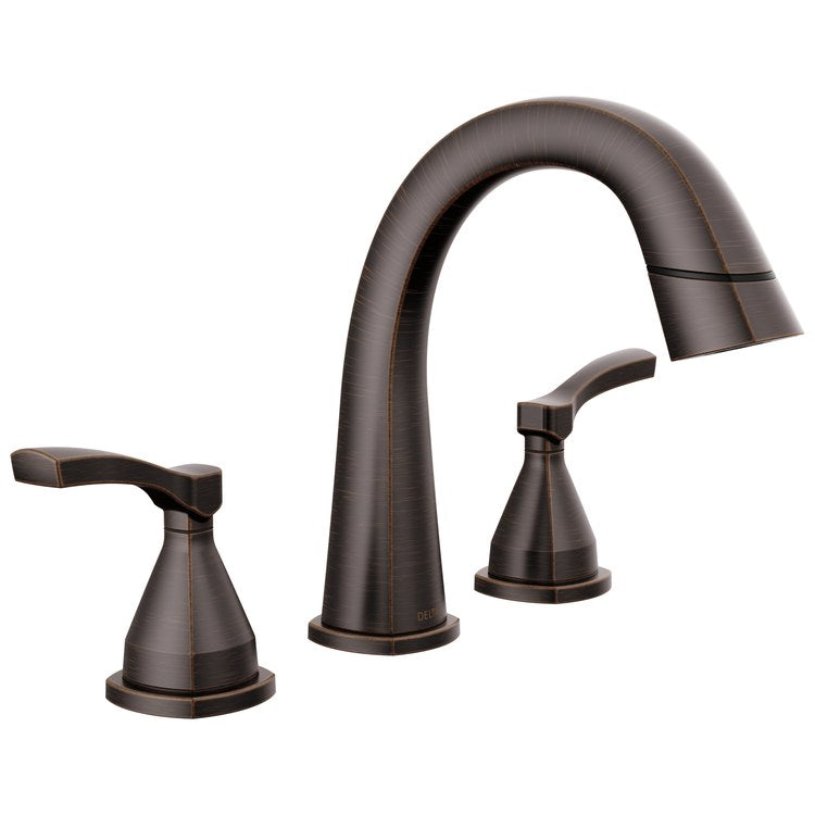 Lavatory Faucet Stryke Widespread 4 to 16 Inch Spread 2 Lever ADA WaterSense Venetian Bronze 1.2 Gallons per Minute Pop-Up 3 Hole - Image 1