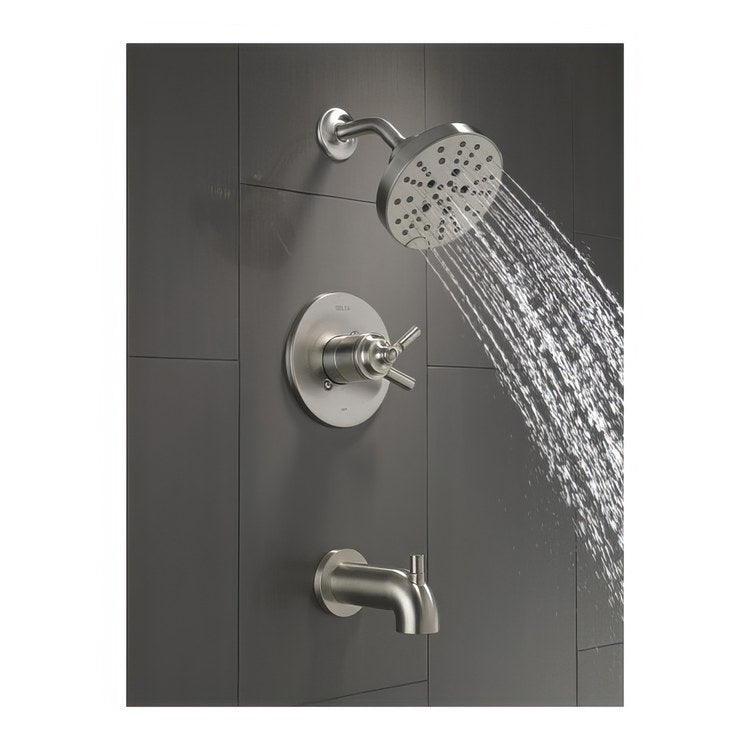 Tub and Shower Trim In2ition Saylor 17 Series Moni 2 Lever Brilliance Stainless WaterSense ADA 1.75 Gallons per Minute - Image 2