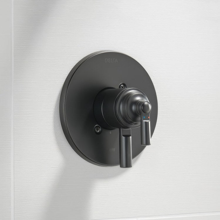Pressure Balance Valve Trim Monitor Saylor 17 Series with Integrated Volume Control 2 Lever Matte Black WaterSense ADA - Image 2
