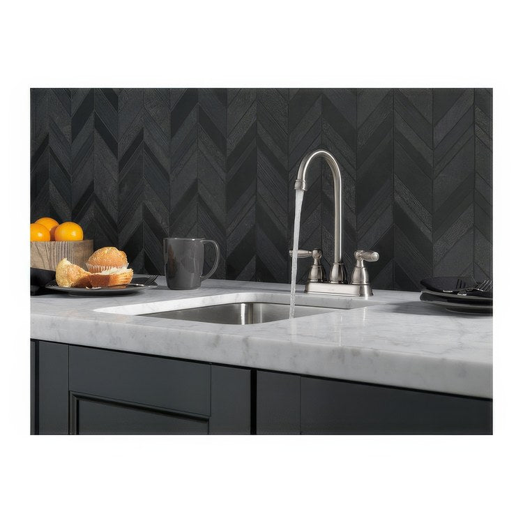 Bar Faucet Foundations 4 Inch Spread 2 Lever ADA Brilliance Stainless Pull Down Gooseneck 360 DEG Swivel 1.8 Gallons per Minute - Image 2