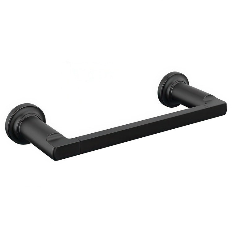 Towel Bar Tetra 8 Inch Matte Black Brass 3-1/2 Inch Wall Mount - Image 1