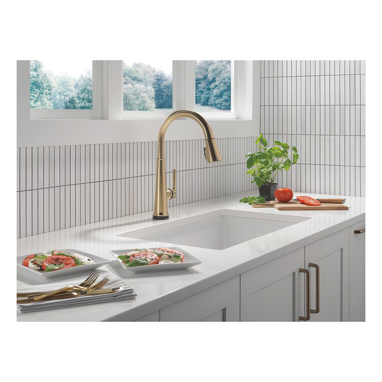 Kitchen Faucet Emmeline Touchless 1 Lever ADA Lumicoat Champagne Bronze 3 Function Pull Down Gooseneck 360 DEG Swivel 1/3 Hole Deck MagnaTite/TempSense/ShieldSpray 1.8 Gallons per Minute - Image 2
