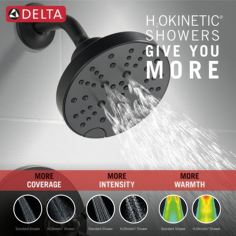 Tub and Shower Trim Monitor Saylor 17 Series In2ition 2 Lever Matte Black WaterSense ADA 1.75 Gallons per Minute - Image 3