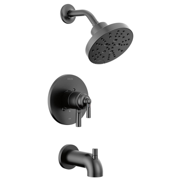 Tub and Shower Trim Monitor Saylor 17 Series In2ition 2 Lever Matte Black WaterSense ADA 1.75 Gallons per Minute - Image 1
