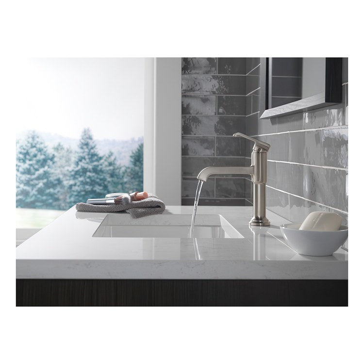 Lavatory Faucet Tetra 1 Lever ADA WaterSense Lumicoat Stainless 1.2 Gallons per Minute Metal Pop-Up - Image 2