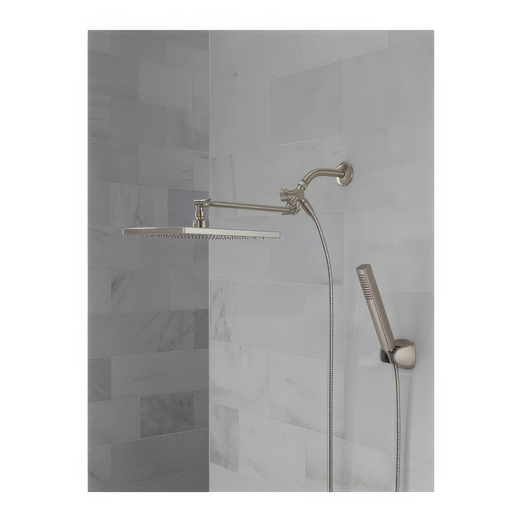 Handshower/Showerhead Combination Universal Raincan Spotshield Brushed Nickel Adjustable Extension Arm - Image 3