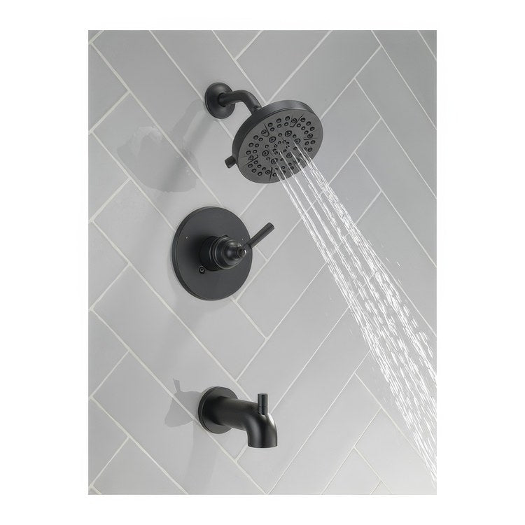 Tub and Shower Trim Monitor Saylor 14 Series 1 Lever Matte Black WaterSense ADA 1.75 Gallons per Minute - Image 2