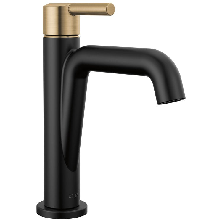 Lavatory Faucet Nicoli 1 Lever ADA WaterSense Matte Black/Champagne Bronze 1.2 Gallons per Minute 1 Hole - Image 1