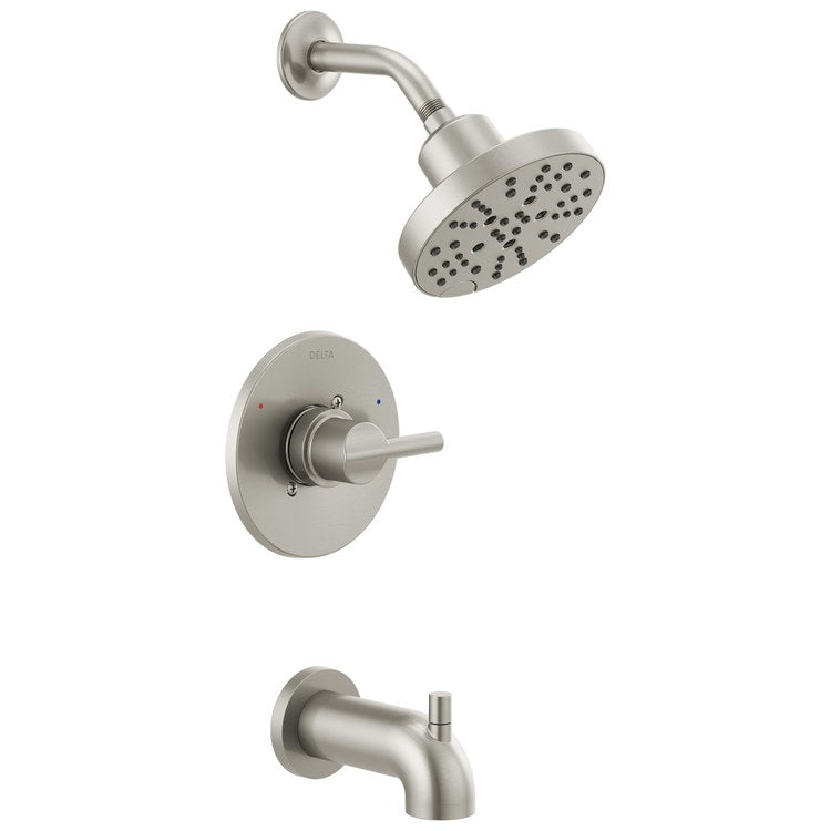 Tub and Shower Trim Monitor Nicoli 14 Series 1 Lever Brilliance Stainless WaterSense ADA 1.75 Gallons per Minute - Image 1