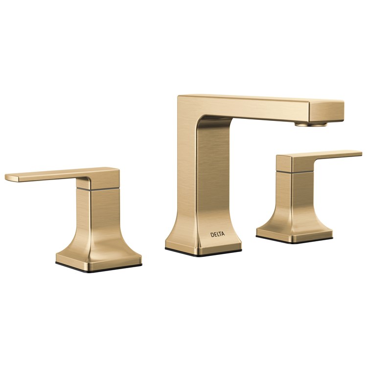 Lavatory Faucet Velum Widespread 2 Lever ADA WaterSense Brilliance Champagne Bronze 1.2 Gallons per Minute - Image 1