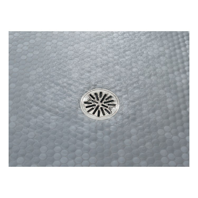 Shower Drain Tile-In Round 4 Inch Brilliance Stainless PVC/Brass - Image 3