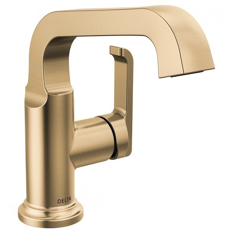 Lavatory Faucet Tetra 1 Lever ADA WaterSense Lumicoat Champagne Bronze 1.2 Gallons per Minute Deck Fixed Metal Pop-Up 1 Hole Diamond Seal Technology - Image 1