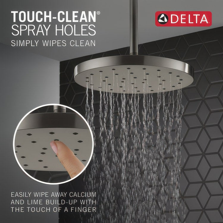 Showerhead Universal Showering Components 1 Functions Lumicoat Black Stainless 12 Inch 2.5 Gallons per Minute Round - Image 3