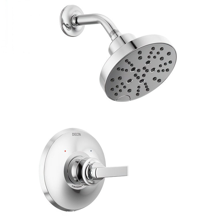Shower Trim Tetra 14 Series Monitor 1 Lever Lumicoat Chrome WaterSense ADA 1.75 Gallons per Minute