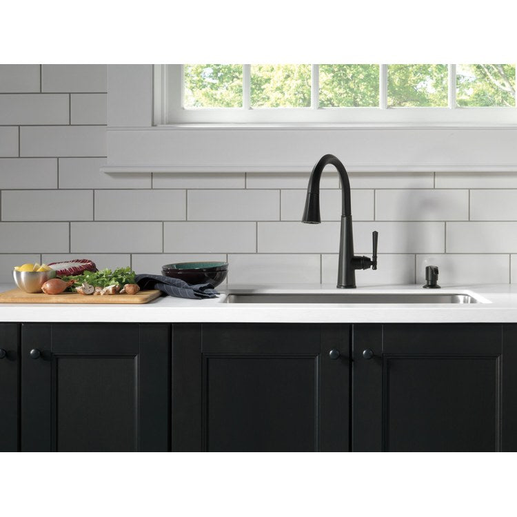 Soap Dispenser Emmeline Matte Black Deck Metal Pump 13 Ounce - Image 3