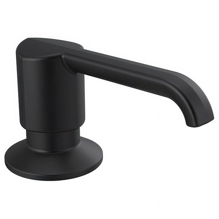 Soap Dispenser Emmeline Matte Black Deck Metal Pump 13 Ounce - Image 1