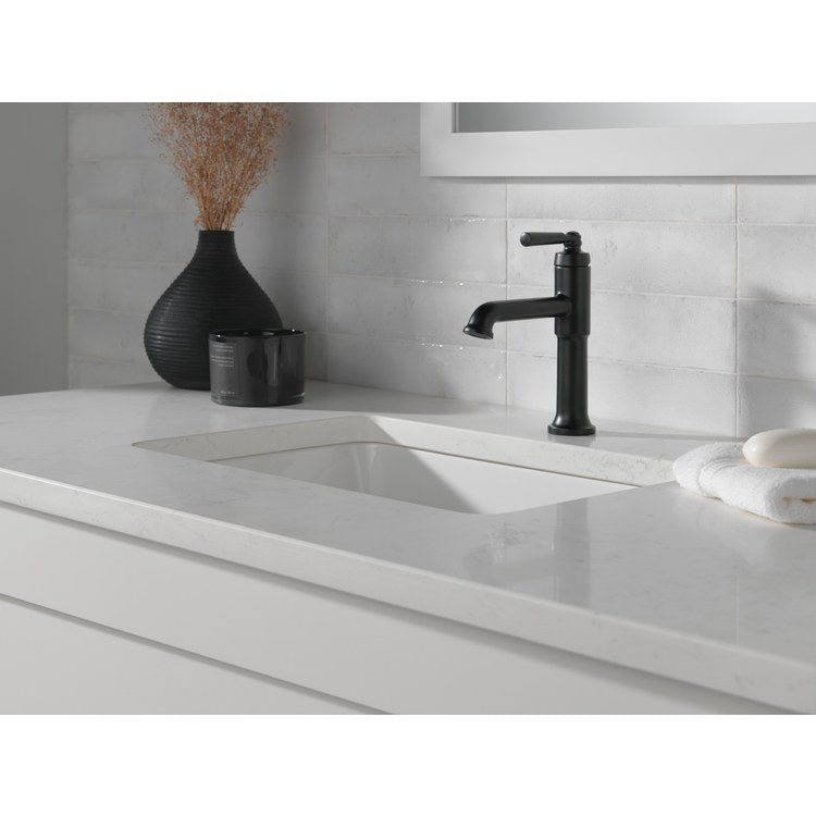 Lavatory Faucet Saylor 1 Lever ADA WaterSense Matte Black 1.2 Gallons per Minute 4-1/2 Inch - Image 2