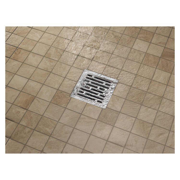 Shower Drain Tile-In Square 4 Inch Chrome PVC/Brass - Image 3