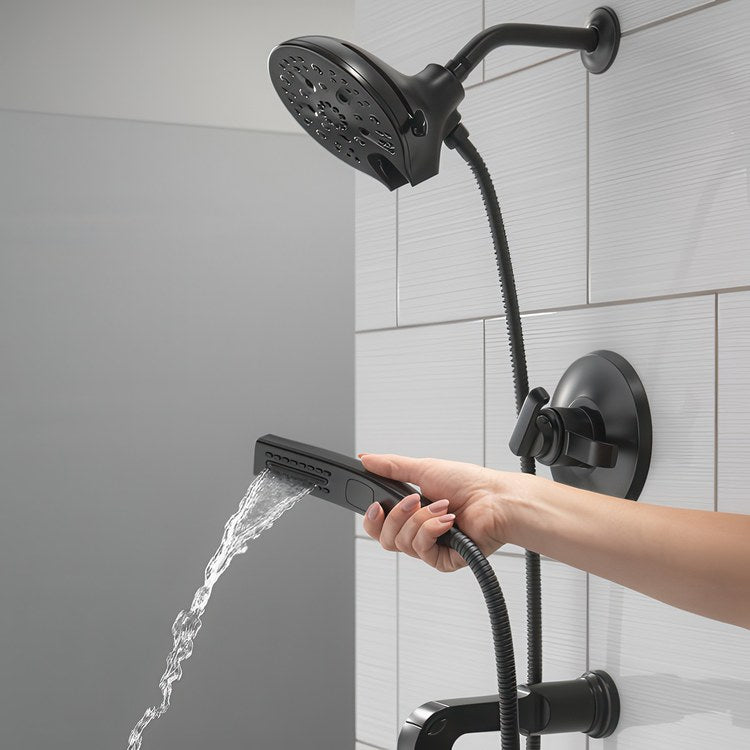 Tub and Shower Trim Monitor Tetra 17 Series 2 Lever Matte Black WaterSense ADA 1.75 Gallons per Minute - Image 3