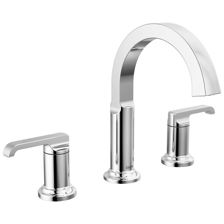 Lavatory Faucet Tetra Widespread 4 to 16 Inch Spread 2 Lever ADA WaterSense Lumicoat Chrome 1.2 Gallons per Minute Metal Pop-Up 3 Hole