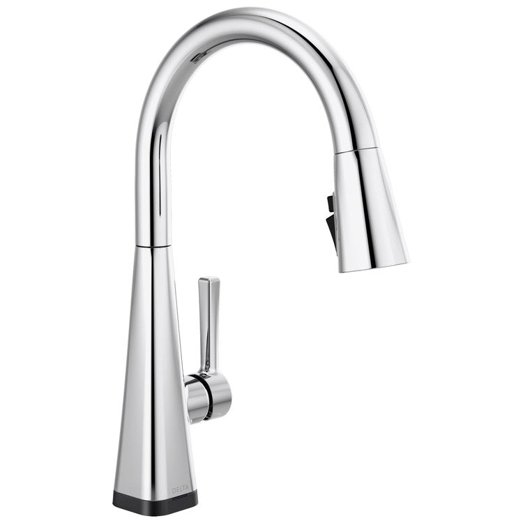 Kitchen Faucet Lenta 1 Lever ADA Chrome Pull Down 3 Function High Arc 360 DEG Swivel 1 Hole Deck Diamond Seal Touch-Clean MagnaTite 1.8 Gallons per Minute - Image 1
