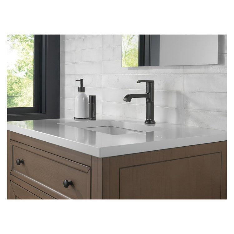 Lavatory Faucet Tetra 1 Lever ADA WaterSense Matte Black 1.2 Gallons per Minute Metal Pop-Up - Image 3