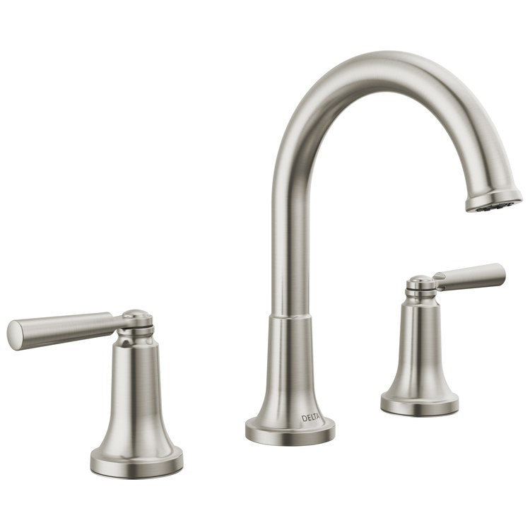Lavatory Faucet Saylor Widespread 2 Lever ADA WaterSense Brilliance Stainless 1.2 Gallons per Minute 5-3/16 Inch - Image 1