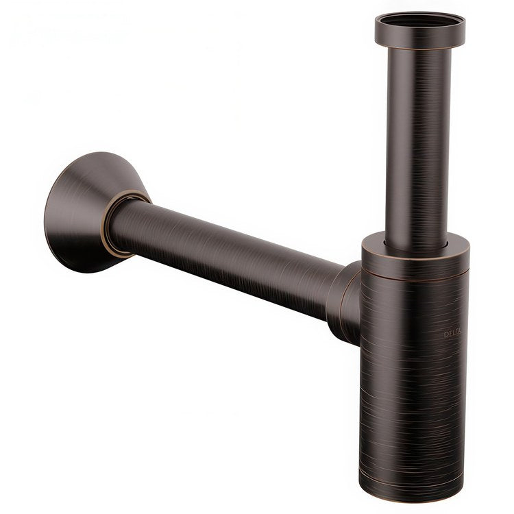 Bottle Trap Decorative P-Trap with 12 Inch Straight Arm 12 Inch Brass Venetian Bronze
