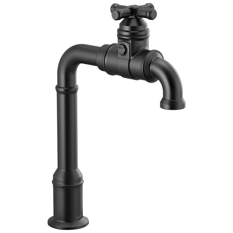 Bar Faucet Pivotal 1 Cross ADA Matte Black Pull Down High Arc 1.5 Gallons per Minute - Image 1