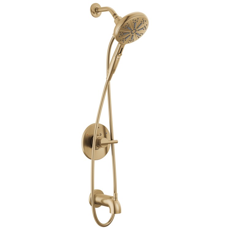 Tub and Shower Trim Monitor Nicoli 14 Series 1 Lever Brilliance Champagne Bronze WaterSense ADA 1.75 Gallons per Minute - Image 1