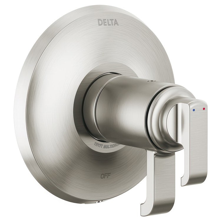 Thermostatic Valve Trim Tetra 17T Series Tempassure with Integrated Volume Control 2 Lever Lumicoat Stainless WaterSense ADA - Image 1