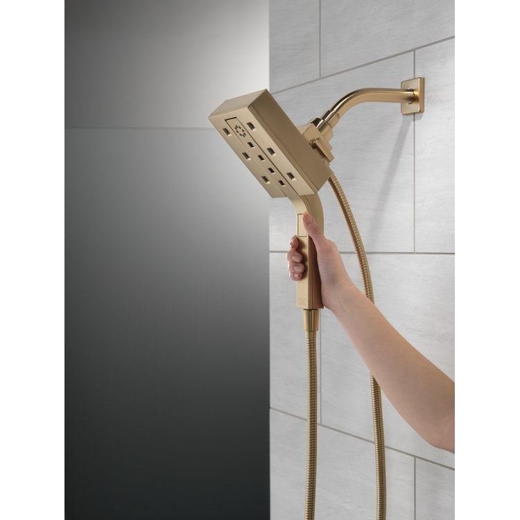 Handshower Combination Universal Showering H2Okinetic In2ition 2-In-1 4 Functions Lumicoat Champagne Bronze 5-15/16 Inch 2.5 Gallons per Minute - Image 2