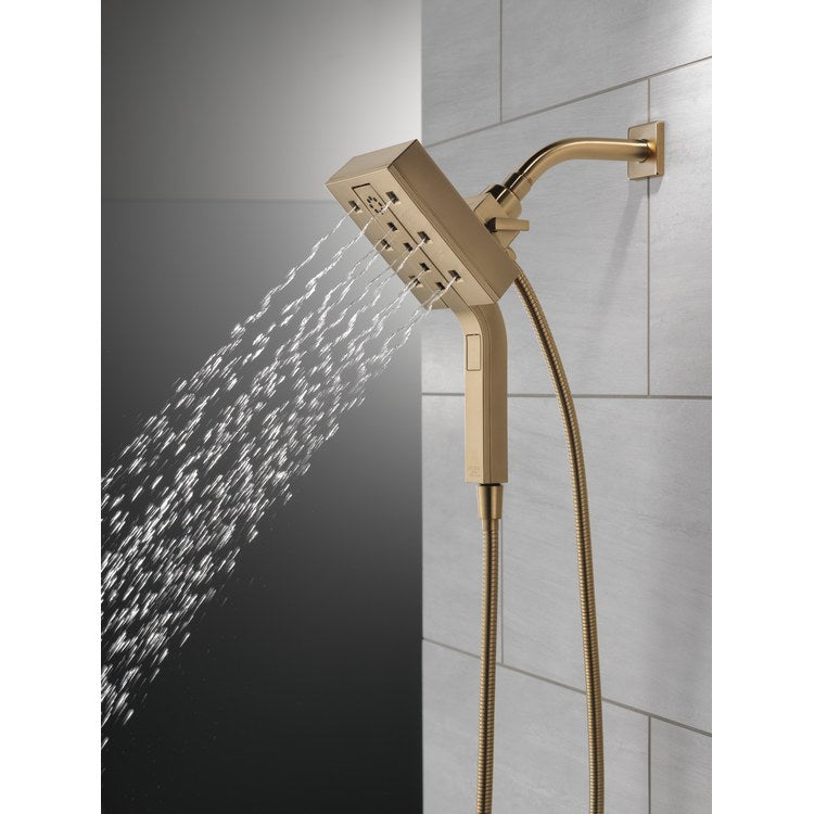 Handshower Combination Universal Showering H2Okinetic In2ition 2-In-1 4 Functions Lumicoat Champagne Bronze 5-15/16 Inch 2.5 Gallons per Minute - Image 3