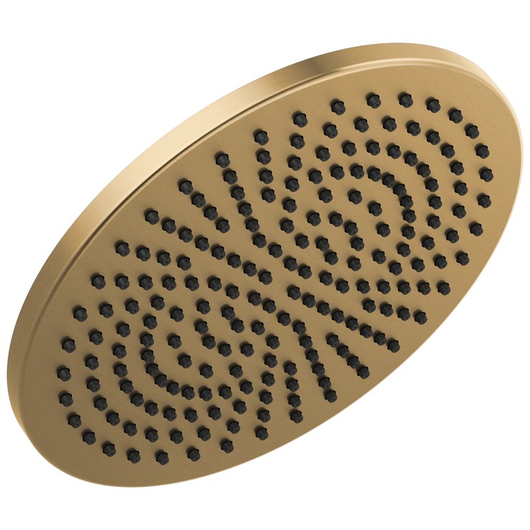 Showerhead Universal Showering Components 1 Functions Lumicoat Champagne Bronze 11-3/4 Inch 2.5 Gallons per Minute Raincan Round for Ceiling Mount or Extended Wall Mount Shower Arm Applications