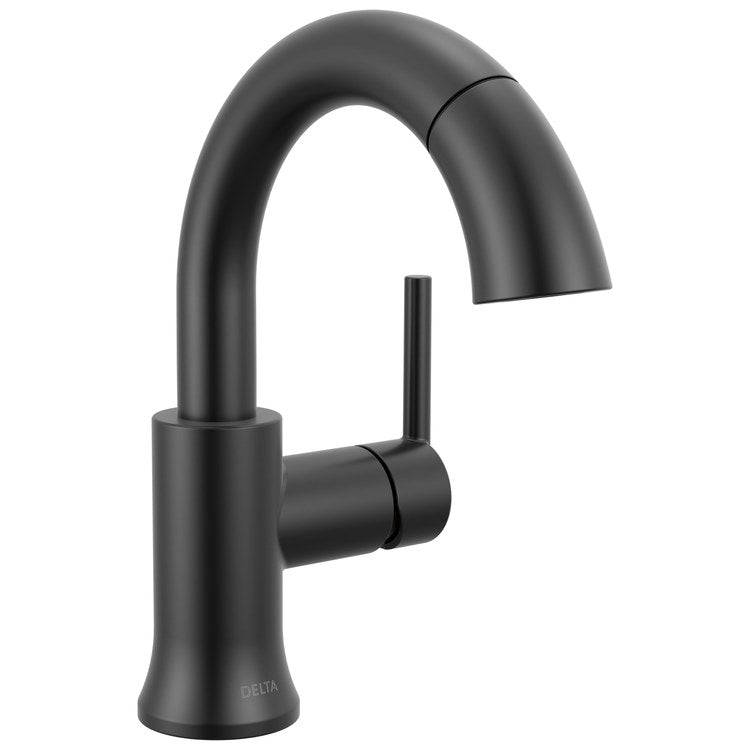 Lavatory Faucet Trinsic 1 Lever ADA WaterSense/CALGreen Matte Black 1.2 Gallons per Minute Deck Fixed Metal Pop-Up 1/3 Hole MagnaTite Docking