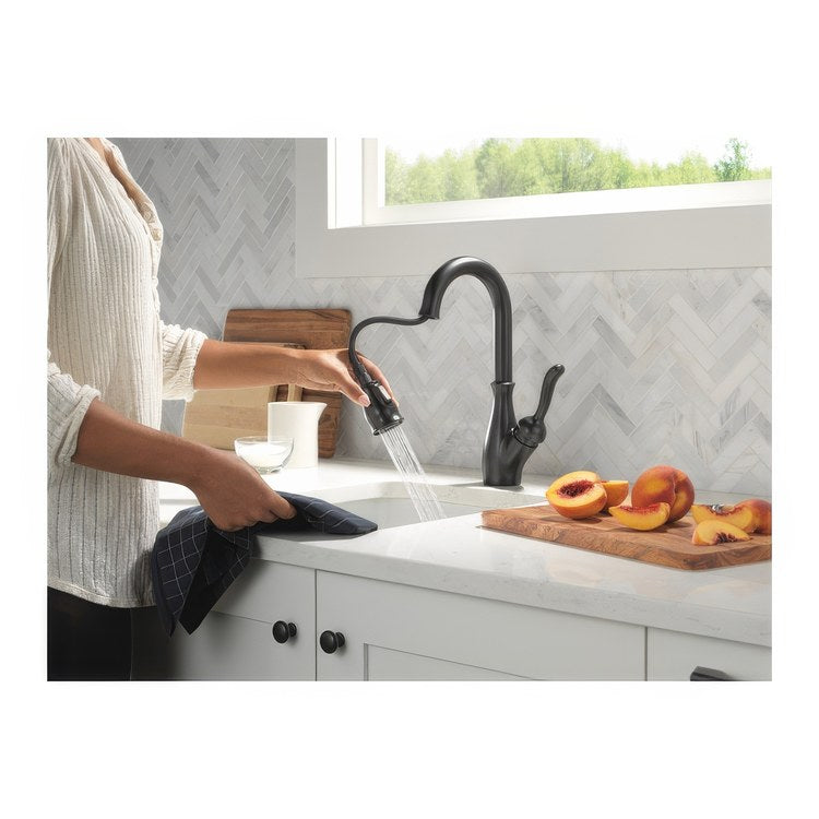 Prep Faucet Leland 1 Lever No-Lead ADA Matte Black Pull Down 2 Function Gooseneck 360 DEG Swivel 1.8 Gallons per Minute - Image 3