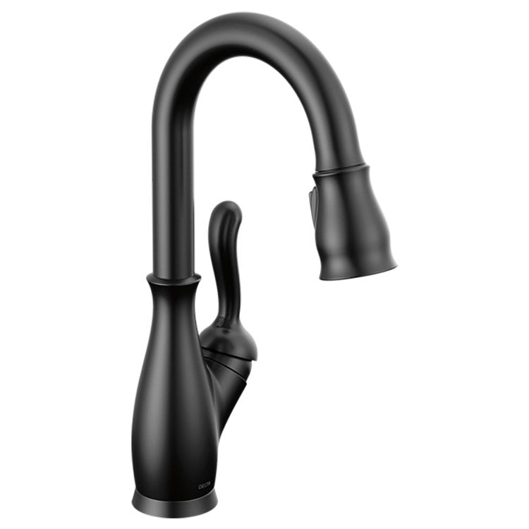 Prep Faucet Leland 1 Lever No-Lead ADA Matte Black Pull Down 2 Function Gooseneck 360 DEG Swivel 1.8 Gallons per Minute - Image 1